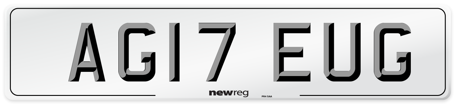 AG17 EUG Number Plate from New Reg